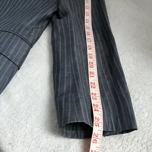 Ted Baker Linen Blazer Jackey Gray Stripe Mens 4 - Picture 10 of 11